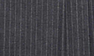 Shop Sandro Pinstripe Pleat Wool Miniskirt In Grey