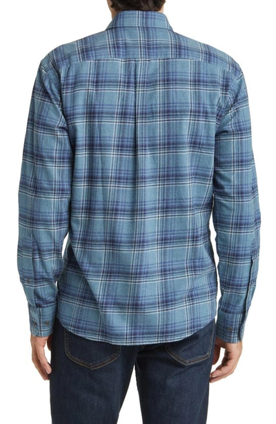 Shop Peter Millar Forest Knolls Plaid Flannel Button-up Shirt In Reservoir