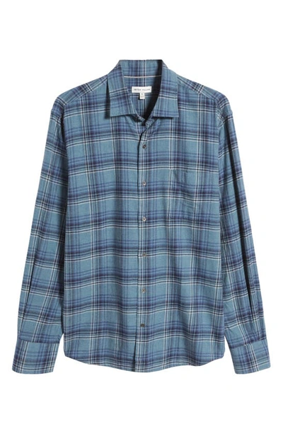 Shop Peter Millar Forest Knolls Plaid Flannel Button-up Shirt In Reservoir