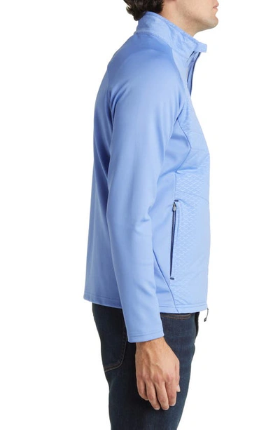 Shop Peter Millar Merge Elite Hybrid Wind Resistant Jacket In Bondi Blue