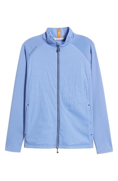 Shop Peter Millar Merge Elite Hybrid Wind Resistant Jacket In Bondi Blue