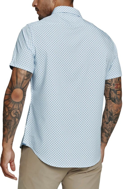 Shop 7 Diamonds Geo Print Short Sleeve Performance Button-up Shirt In White