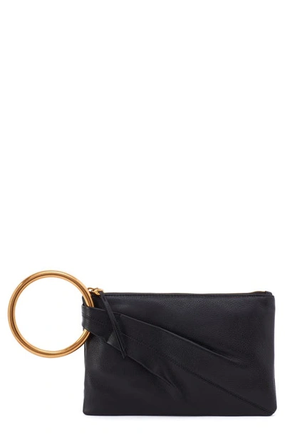 Hobo Sheila Leather Ring Clutch In Black