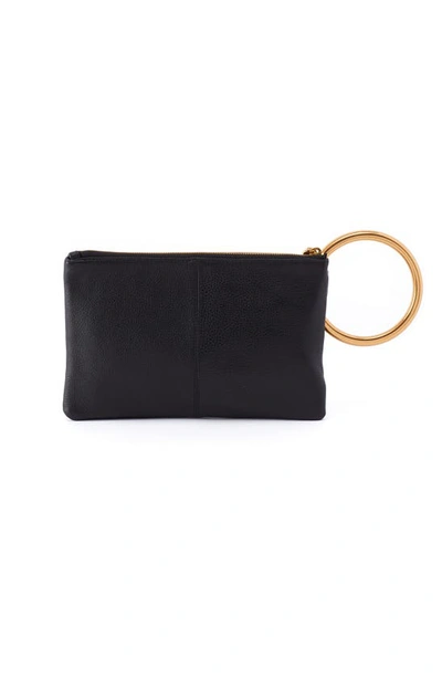 Hobo Sheila Leather Ring Clutch In Black