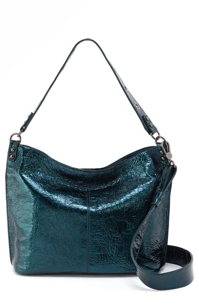 Shop Hobo Pier Leather Shoulder Bag In Spruce Patent