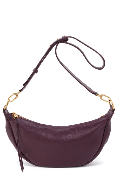 Shop Hobo Knox Leather Crescent Crossbody Bag In Ruby Wine