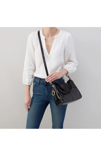 Hobo Small Render Leather Crossbody Bag In Black