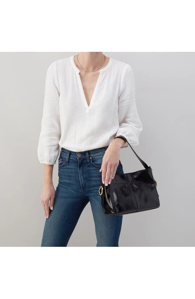 Hobo Small Render Leather Crossbody Bag In Black