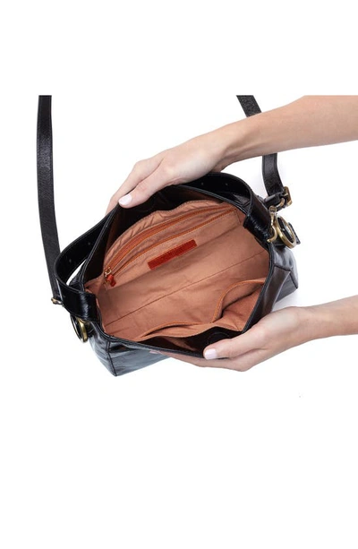 Hobo Small Render Leather Crossbody Bag In Black