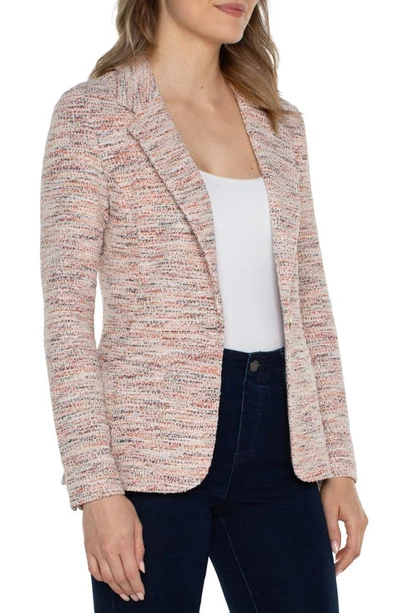Shop Liverpool Los Angeles Bouclé Fitted Blazer In Lava Flw Boucle