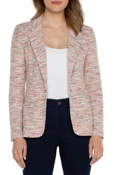 Shop Liverpool Los Angeles Bouclé Fitted Blazer In Lava Flw Boucle
