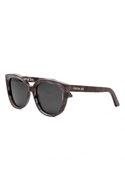 Dior Midnight R1i 28a0 Cd40137i 56a Cat Eye Sunglasses In Havana/ Other / Smoke