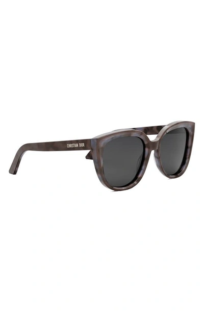 Shop Dior The Midnight R1i 54mm Butterfly Sunglasses In Havana/ Other / Smoke