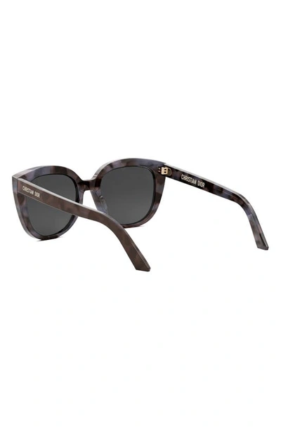 Shop Dior The Midnight R1i 54mm Butterfly Sunglasses In Havana/ Other / Smoke