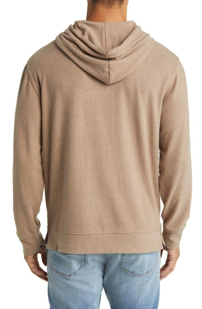 Stone Rose Performance Tech Fleece Hoodie In Fossil