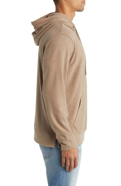 Stone Rose Performance Tech Fleece Hoodie In Fossil
