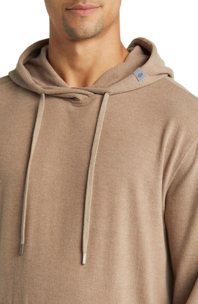 Stone Rose Performance Tech Fleece Hoodie In Fossil