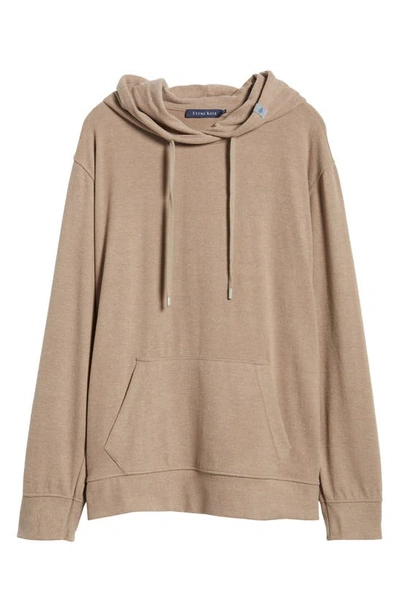 Stone Rose Performance Tech Fleece Hoodie In Fossil