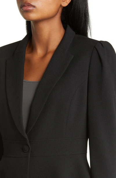 Tahari Asl Peplum Blazer & Tapered Pants Set In Black