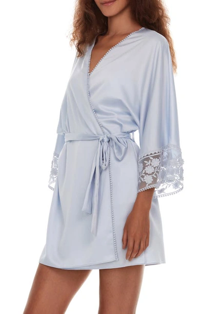 Flora Nikrooz Kylie Charm Satin Wrap In Periwinkle