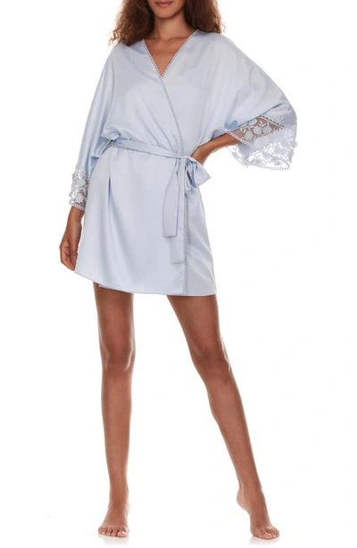 Flora Nikrooz Kylie Charm Satin Wrap In Periwinkle
