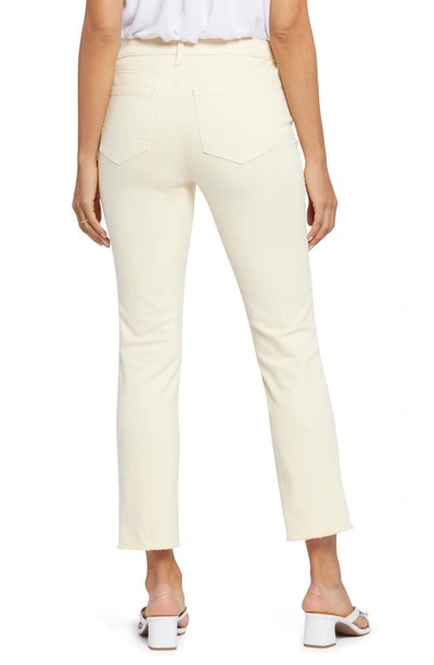 Shop Nydj Sheri Frayed Hem Slim Jeans In Banana Sorbet