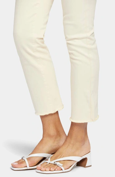 Shop Nydj Sheri Frayed Hem Slim Jeans In Banana Sorbet