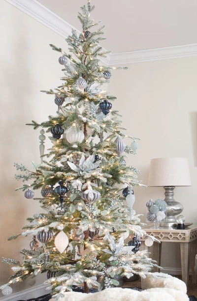 Balsam Hill Frosted Alpine Balsam Fir Pre-lit Artificial Tree In Led Clear Fairy Light