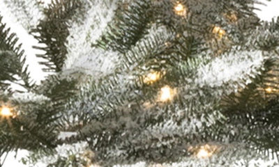 Balsam Hill Frosted Alpine Balsam Fir Pre-lit Artificial Tree In Led Clear Fairy Light