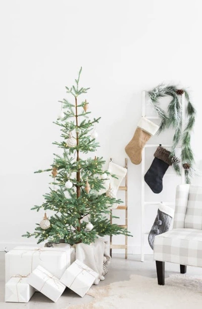 Balsam Hill Alpine Balsam Fir Pre-lit Artificial Tree In Green