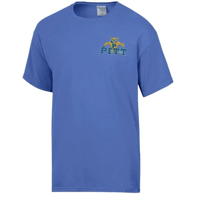 Shop Comfort Wash Light Blue Pitt Panthers Vintage Logo T-shirt