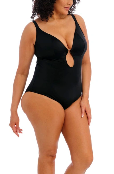 Shop Elomi Plain Sailing One-piece Swimsuit In Black