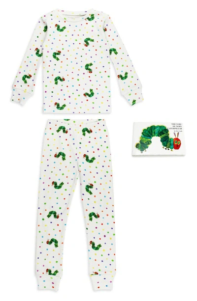Shop L'ovedbaby X 'the Very Hungry Caterpillar™' Kids' Two-piece Pajamas & Book Set