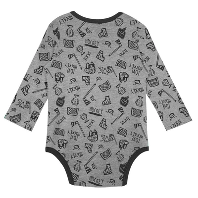 Shop Outerstuff Infant Gray Los Angeles Kings Dynamic Defender Long Sleeve Bodysuit