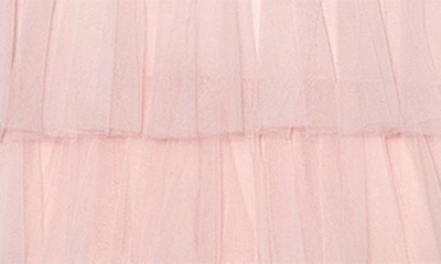 Shop Tutu Du Monde Kids' Prancer Long Sleeve Tiered Tulle Party Dress In Porcelain Pink