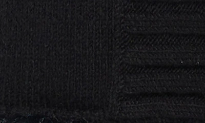 Shop Nic + Zoe Festive Days Longline Faux Fur Trim Cardigan In Black Onyx
