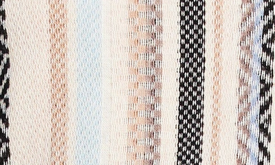 Shop Nic + Zoe Early Frost Stripe Cotton Blend Sweater In Neutral Multi