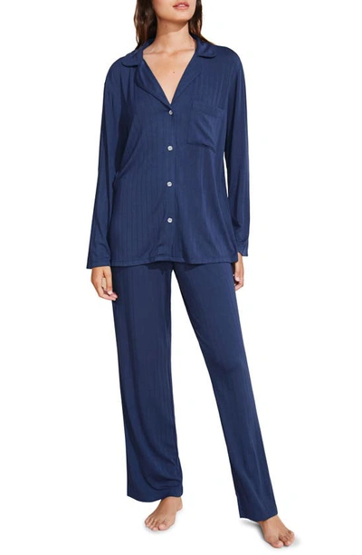 Eberjey Giselle Rib Pajamas In Navy