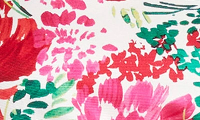 Vineyard Vines Brush Floral Print Puff Sleeve Top In Brush Floral - Marsh
