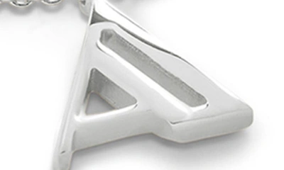 Monica Vinader Initial Pendant Necklace In Sterling Silver - A