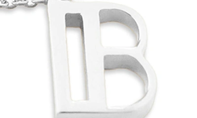 Shop Monica Vinader Initial Pendant Necklace In Sterling Silver - B