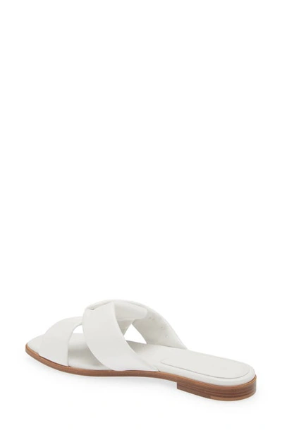 Shop Ferragamo Alrai Origami Knot Slide Sandal In Bianco