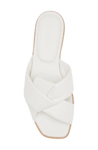 Shop Ferragamo Alrai Origami Knot Slide Sandal In Bianco