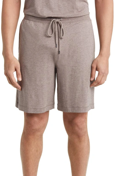 Shop Daniel Buchler Knit Pajama Shorts In Coffee