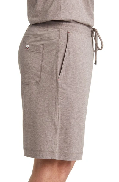 Shop Daniel Buchler Knit Pajama Shorts In Coffee