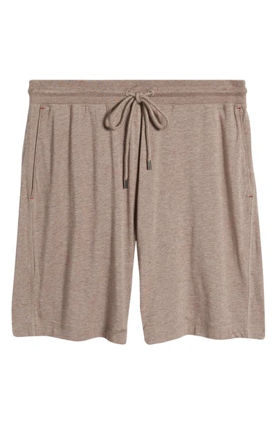 Shop Daniel Buchler Knit Pajama Shorts In Coffee