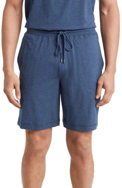 Shop Daniel Buchler Knit Pajama Shorts In Dark Denim