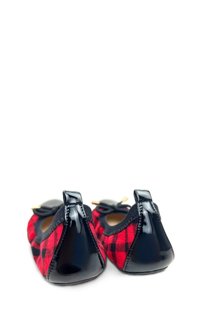 Shop Yosi Samra Kids' Miss Samantha Cap Toe Ballet Flat In Red Plaid