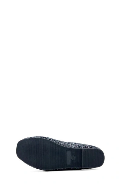 Shop Yosi Samra Kids' Miss Emma Glitter Flat In Black Glitter