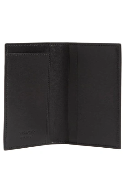 Ferragamo Classic Leather Passport Wallet In Nero